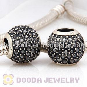 Wholesale Sterling Black Pave Lights european Charm 791051NCK