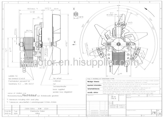 120V 2800-3400RPM 0.3A 50/60HZ Cover very electric oven