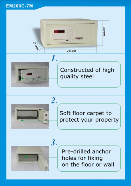 New Electronic Card Safe for hotel safes and vaults