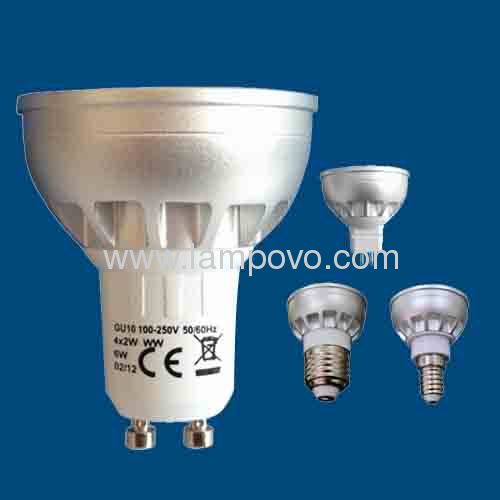 4*2W Led spotlight lamp 6W