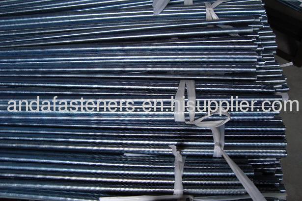 galvanized steel Gr 4.8 threaded rod 