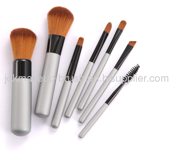Pro High quality Wooden handle Synthetic hair 7pcs makeup brush set