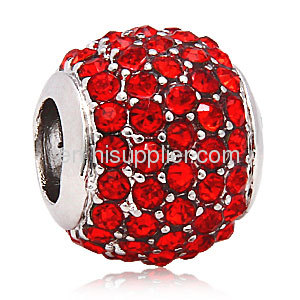 Wholeslae Red european Crystal Beads For Bracelet Making China