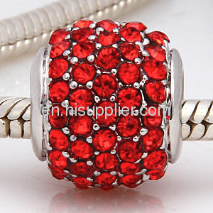 Wholeslae Red european Crystal Beads For Bracelet Making China