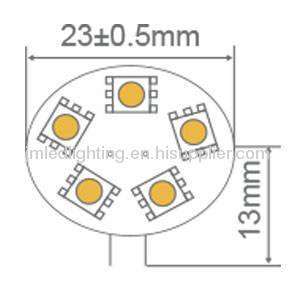 5smd g4 led lamp 1w 75lm ac/dc 12v