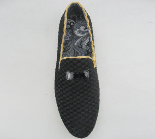 upgrade check pattern velvet slippers/loafers/shoes china manufacturer