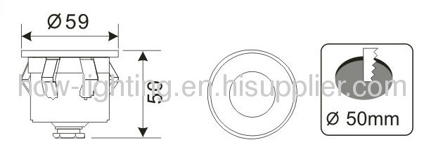 1-3W LED Recessed Light IP65 with Cree XRC Chip