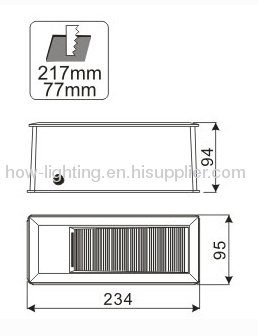 1.2W Aluminum LED Recessed Light IP65 with 15pcs 5mm Straw LED