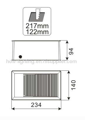 1.5W Aluminium LED Recessed Light IP65 with 18pcs 5mm Straw LED