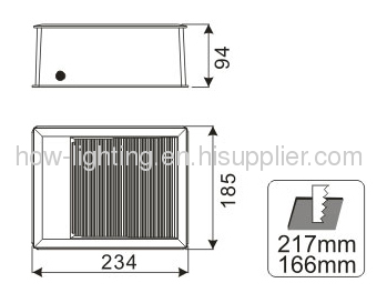 2.2W Aluminium LED Recessed Light IP65 with 27pcs 5mm Straw LED