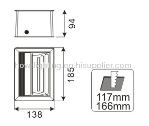 2.2W LED Recessed Light IP65 Aluminium Material with 5mm Straw LED