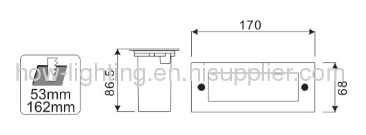 1.5W LED Recessed Light IP54 with 16pcs 5mm Straw LED