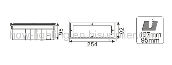 3W LED Recessed Light IP54 with 3pcs Cree XRC Chip