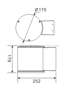 15W Aluminium LED Wall Light IP44 with Cree XRC Chip