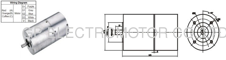 High efficient energy-saving 12V dc Brushless DC Motor with integrated control