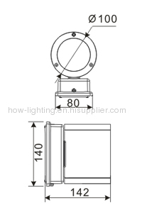 Down Side Aluminium LED Wall Light i44 with 6pcs Cree XRC Chips