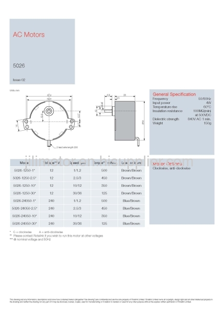 Low Noise 50 / 60HZ 2.5-40rpm Speed Synchronous Gear Motor With Gear Box Design