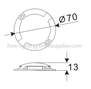 0.5W-0.8W Aluminium LED Wall Light IP67 with 5mm Straw LED