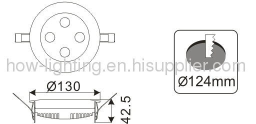 12W Round Aluminium LED Downlight IP20 with 4pcs Cree XRE Chips