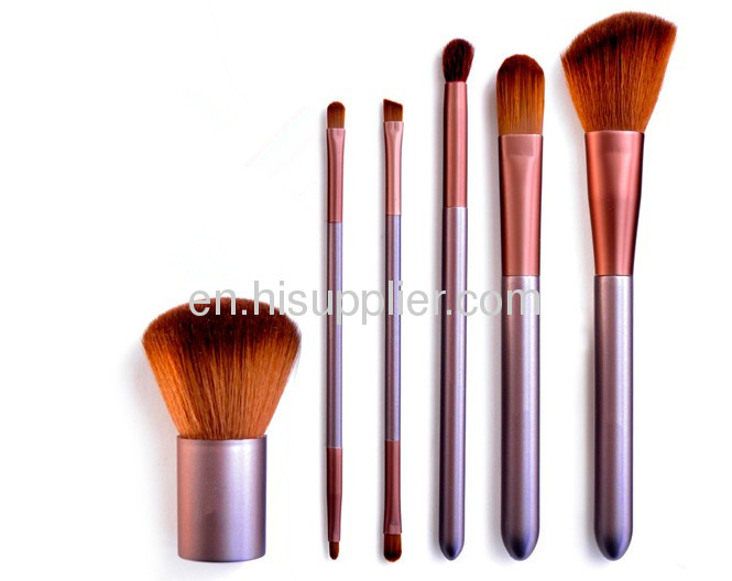 2013 New High Quality 6pcs Portable multi-function mini cosmetics brush set