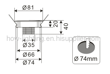 3W Constant Current 350mA LED Downlight IP20 with Cree XP Chips