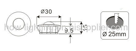 1W Aluminium LED Downlight IP20with Flexible Combination