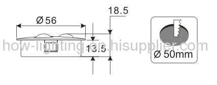 3W PC LED DownlightIP20 with 3pcs Cree XRC Chips