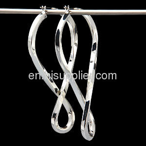 Fashion Silver Plated Jewelry Cheap Infinity Earrings Forever 21 