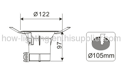 3W Aluminium LED Downlight IP20 with 7pcs Cree XRE Chips