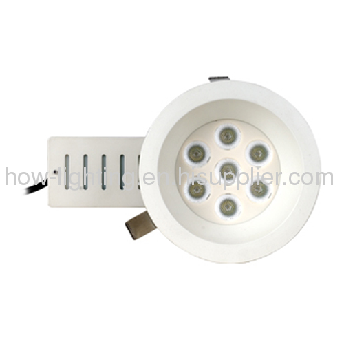 7W Aluminium Indoor Use LED Downlight IP20 with 7pcs Cree XRE Chips