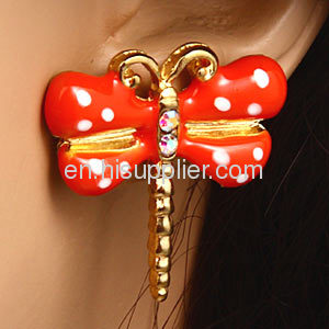 Cute Enamel Stud Earrings,Dragonfly Earrings Cheap