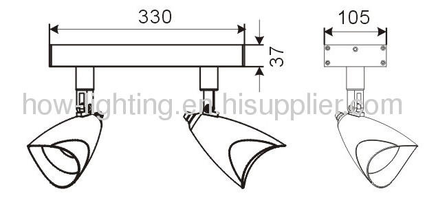 10.4W-31.2W Aluminium LED Downlight IP20 with Bridge Lux