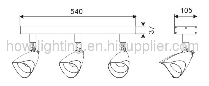 10.4W-31.2W Aluminium LED Downlight IP20 with Bridge Lux