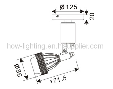 13.9W-41.7W Aluminium LED Downlight IP20 with Bridge Lux