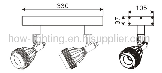 13.9W-41.7W Aluminium LED Downlight IP20 with Bridge Lux