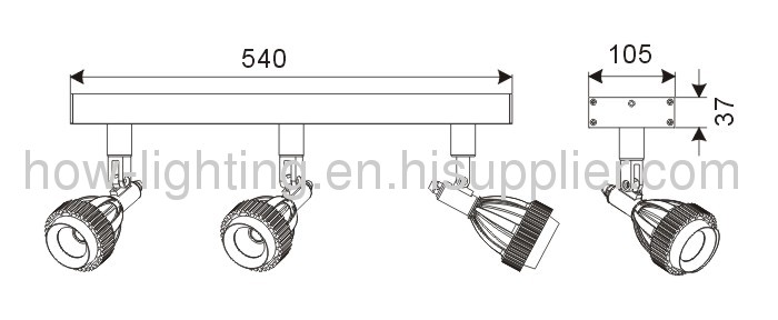 13.9W-41.7W Aluminium LED Downlight IP20 with Bridge Lux