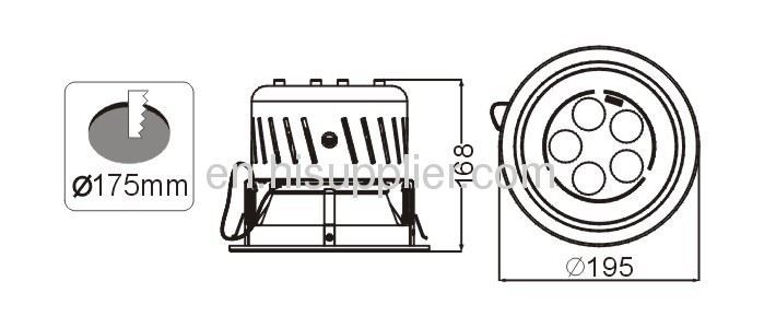 45W-82W Aluminium LED Downlight IP65 with Cree XPG Chips