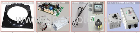 Air Handing unit 400 large EC Axial Fan 115V with speed controller-W3G400