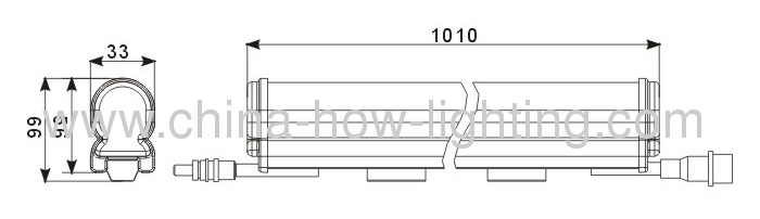 12W Aluminium LED Strip Light IP65 with 144pcs 5mm Straw LED