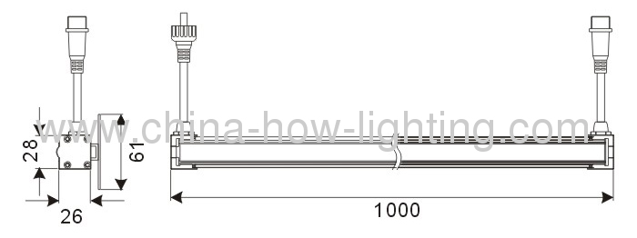 5.7W Aluminium LED Strip Light IP65 with 3528SMD Epistar Chips