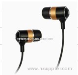 Metal earphone in clear and stereo sound