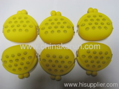 Yellow silicone coin purse