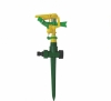 Plastic impulse water hose sprinkler with plastic spike