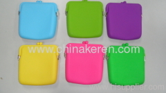 Silicone satchel with embossed logo