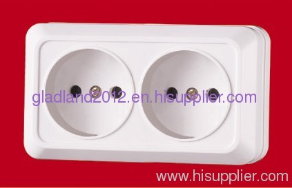 2 gang wall socket