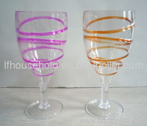 Plastic goblet with double colour big size