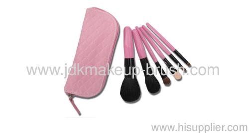 Portable 6pcs cosmetic/makeup brush set