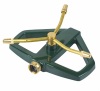 3 arm brass rotary sprinkler with zinc alloy H shape base