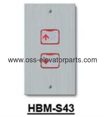 Landing operating panel HBM-S43 with push button "up" Sigma 115*200mm