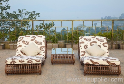 Garden wicker lounge set